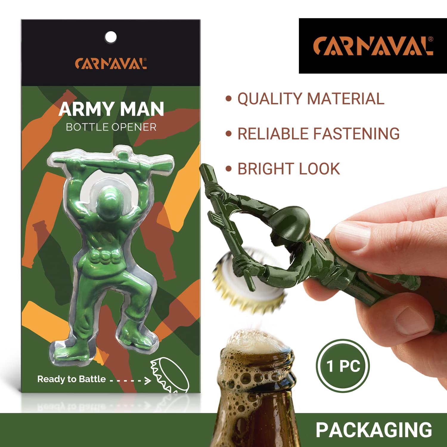 Amazon | Carnaval Green Army Man 栓抜き - 面白いバーテンダー
